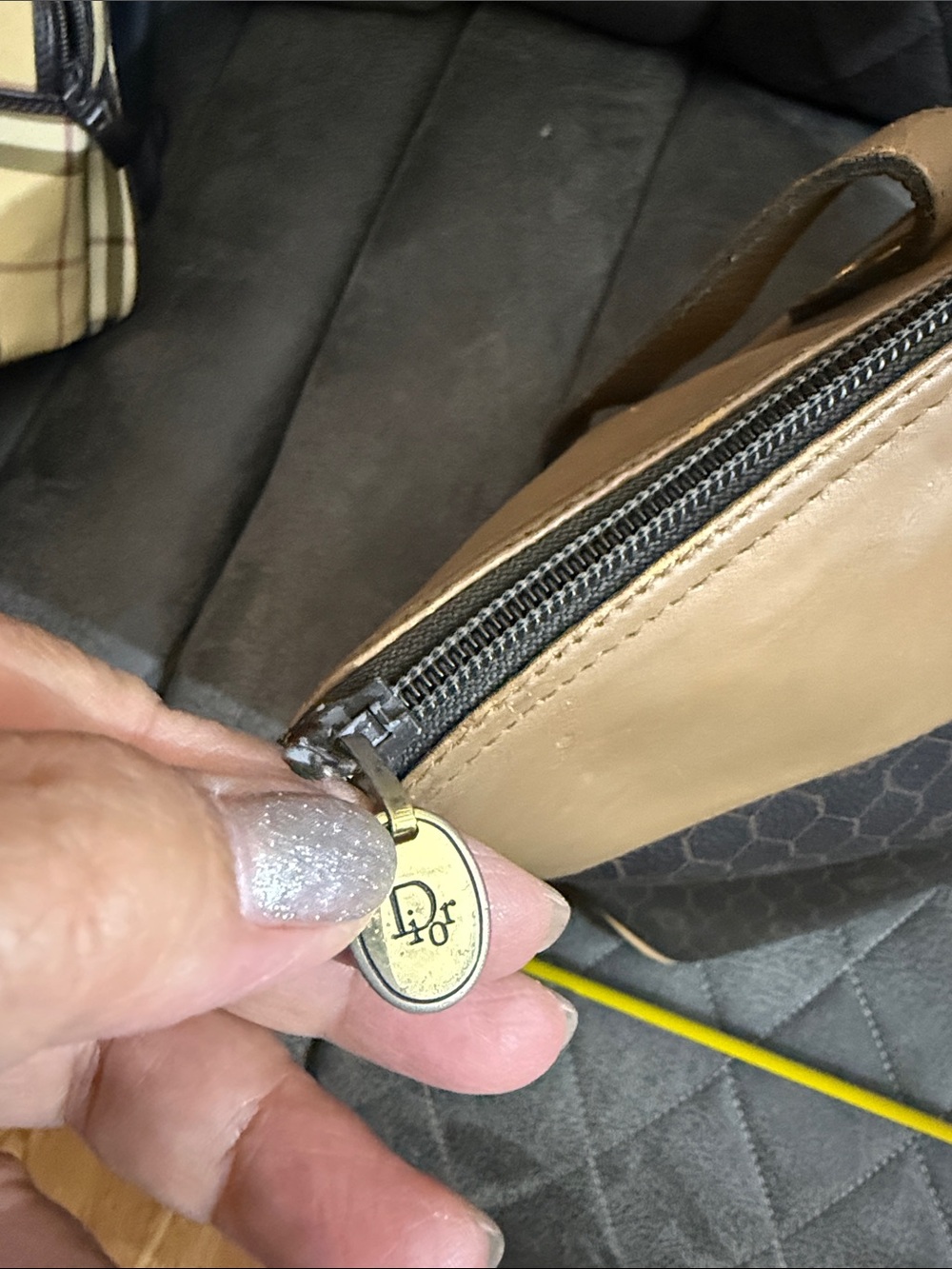 Dior- Vintage Brown & Tan Monogram Tote - Picture 4 of 7